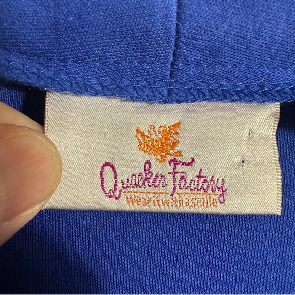 Quacker Factory XL royal blue tank w/long sleeve attached open front sweater - Picture 4 of 10